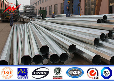 China One Section Design 35FT Electric Galvanised Steel Pole 500kg Design Load supplier