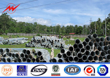 China 45FT 3mm Galvanized Steel Pole , Electric Power Poles Philippines NEA Standard supplier