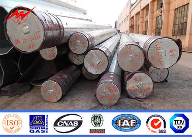 China 14m 2500 Dan 2 Segements Direct Burial Electric Steel Pole Galvanized Pole Monopole supplier