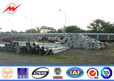 China Hot Dip Galvanized Steel Pole , 35ft Q345 Electrical Power Pole 2.75mm Thickness supplier