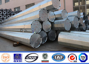 China Grade 65 Steel 60 Ft Height Galvanized Electric Pole For 138kv Transmission Line supplier
