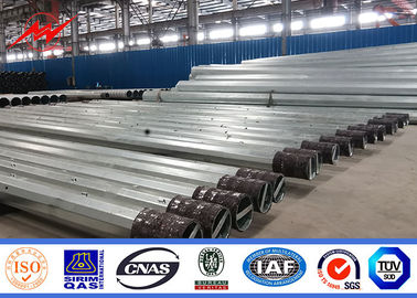 China 75FT 80FT NGCP Type E Galvanized Metal Pole , Transmission Line Poles Long Life supplier