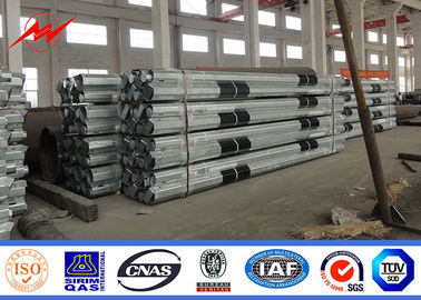 China 7.5 M Electrical Steel Tubular Utility Power Poles With FRP For Distribution Line supplier