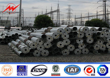China 9m - 3kn Galvanized Utility Power Poles For Outside Electrical Distribution Line supplier