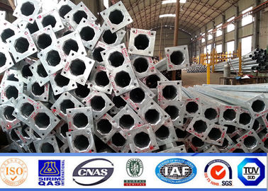 China 10m 12m White Arched Arm Steel Galvanized Street Light Pole Black Steel Finish supplier