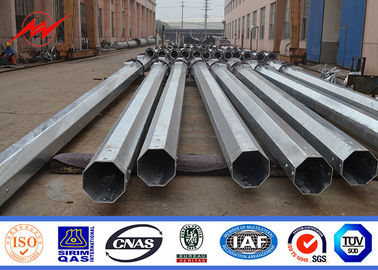 China OEM Electricity Distribution Bitumen Galvanized Steel Utility Poles With CO2 Welding supplier