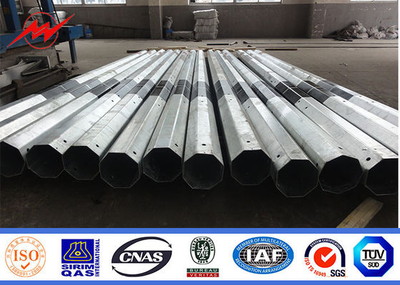 China 40ft 500kg Hot Dip Galvanised Tubular Steel Pole supplier