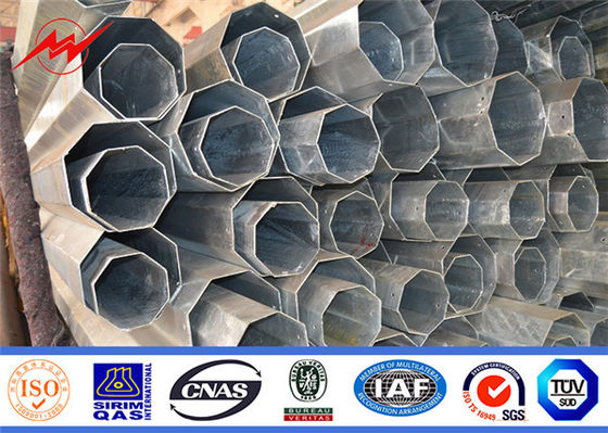 China ASTM A123 Utility Power Poles Galvanization And Color Polyester Coating supplier