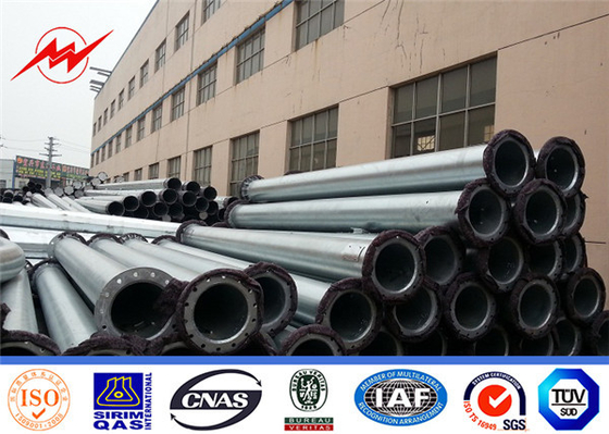 China OEM Electrical 12 Ft Galvanized Steel Power Pole With Bitumen supplier