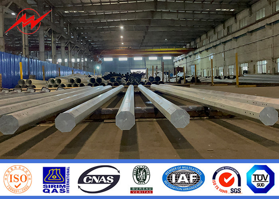 China 40feet One Section Antirust Steel Utility Pole supplier