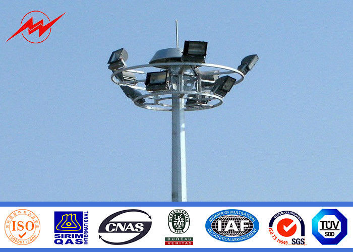 Parking Light Polygonal High Mast Pole With Lifting System