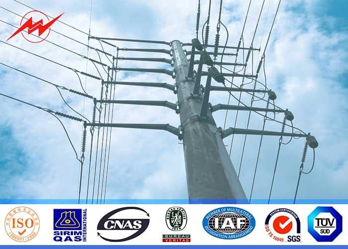 Gr65 Flange type electric power pole 2.75mm for 69kv power transmission