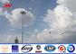 50m painting high mast pole sports center lighting with lifting system supplier