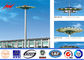 Blasting 5 sections 55M Q345 High Mast Pole with Lifting System supplier
