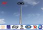 25 meter multisided powder coated high mast pole with 6*1000 Watt HPS supplier