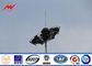 High way powder coated high mast lighting poles with lifting system supplier