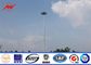 High way powder coated high mast lighting poles with lifting system supplier