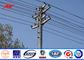 Hot dip galvnaized Electric Power Pole 8m height  for 132KV Transmission Line supplier