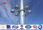 Galvanized 30M High Mast Pole with winch for Parking Lot Lighting supplier