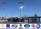 30M 12 lights High Mast Pole with 300kg rasing system for football field supplier