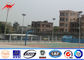 Conical galvanized 25M High Mast Pole with round lantern panel for sport center supplier