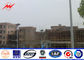 Conical galvanized 25M High Mast Pole with round lantern panel for sport center supplier
