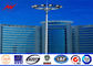 30meters power coating High Mast Pole with CCTV installation for airport lighting supplier
