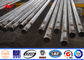 Galvanized Round Tapered 6m Outdoor Light Poles Painting with Single Cross Arm supplier