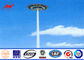 Galvanized Tapered 30m High Mast Light Pole , Residential Outdoor Light Poles supplier