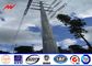 13M 6.5KN 3mm Steel Utility Pole for 230kv termination tower with galvanization surface supplier