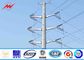 18M 12.5KN 4mm thickness Steel Utility Pole for overhead transmission line with substational character supplier