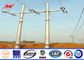 8M 5KN Powder Coating Steel Tubular Pole , Light Duty Steel Transmission Poles supplier