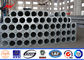 Multi Side 7m Steel Tubular Electrical Power Pole Low Voltage With Cross Arms supplier