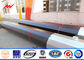 Double Cross Arm Round 69kv 10m joint type Steel Utility Pole Explosion - proof supplier