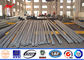 20M 25KN GR 65 Transmission Poles 30m / S With Cross Arm Painting supplier
