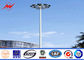 Stadium Lighting 36.6 Meters Galvanized High Mast Light Pole With 600kg Raising System supplier