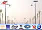8m Height Street Light Pole 1m Double Arm Parking Lot Lighting Pole 3mm Thickness supplier