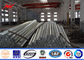 Safety Bitumen Electrical Power Pole 33kv Hot Dip Galvanization supplier