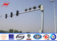 6500mm Height Galvanized Traffic Light Pole Columns Single Bracket For Horizontal Mounting supplier