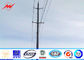 High Voltage 132kv HDG 27M Steel Tubular Commercial Light Poles Octagonal Shape supplier