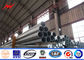Round Galnvanized Bitumen 11m Electrical Power Poles For Transmission Line supplier