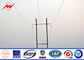 Round Galnvanized Bitumen 11m Electrical Power Poles For Transmission Line supplier