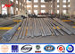 Galvanized 60ft Metal Utility Poles Street Light Poles With 2 Cross Arm supplier