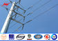 Round HDG 10m 5KN Steel Electrical Utility Poles For Overhead Transmission Line supplier