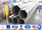 Galvanized Steel Utility Pole 13.4kv Powerful Transmission Line 160 Km / H 30 M / S supplier