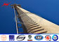 90 Ft Three Sections Galvanized Mono Pole Tower Round With Galvanized Stepped Bolt supplier