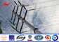 AWS D1.1 16m 6.9kv Power Line Pole / Steel Utility Poles For Mining Industry supplier