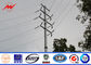 AWS D1.1 16m 6.9kv Power Line Pole / Steel Utility Poles For Mining Industry supplier