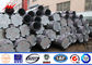 ISO Approval Single Circuit Galvanized Steel Power Pole 25 M 6mm Power Line Pole supplier