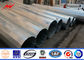 Bitumen Diameter 100 - 300 17M Electric Galvanized Steel Pole with Cross Arm supplier
